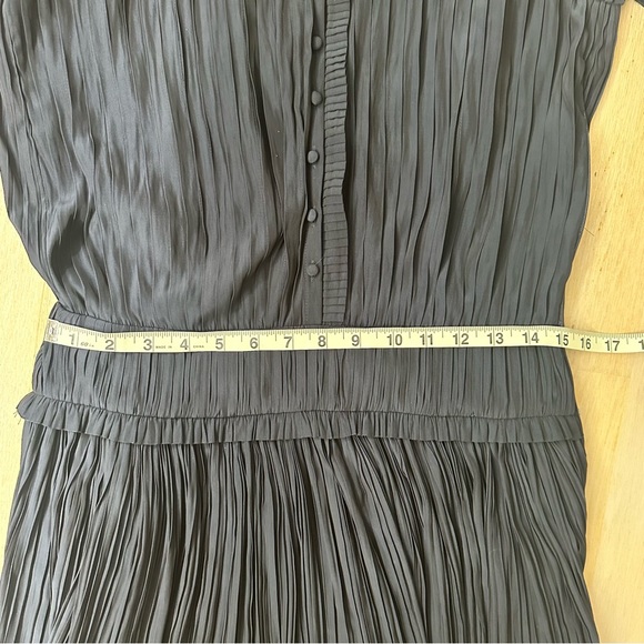 Joie Jazelle Pleated Ruffle Flounce Dress Navy, Size 4 - Picture 16 of 17